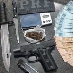 PRF apreende armas, drogas e dinheiro em abordagem na BR-174