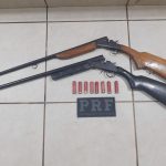 Duas espingardas são apreendidas pela PRF na BR-210