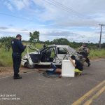 Jovem fica ferido em acidente de trânsito na RR-205, entre os municípios de Boa Vista e Alto Alegre