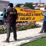 Em protesto, vigilantes municipais cobram Prefeitura de Boa Vista por regularização da função
