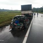 Coronel da PM de Roraima fica ferido em acidente de carro na BR-174