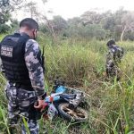 Moto roubada é encontrada em área de mata no bairro Cauamé, zona Oeste de Boa Vista