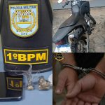 Polícia prende foragido, apreende drogas e moto roubada nesta terça-feira (14)