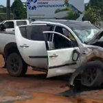Idoso fica ferido em acidente entre caminhonete e caminhão na BR-174