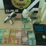 Homem é preso em flagrante com drogas, arma, munições e dinheiro em residencial na zona Oeste de Boa Vista