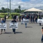 Policiais penais fazem nova manifestação na frente do Palácio do Governo