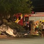 Mulher com carteira de habilitação vencida capota carro e deixa passageiros feridos em Boa Vista