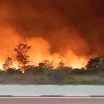 Incêndio atinge área de mata próxima ao Aeroporto de Boa Vista; veja vídeo
