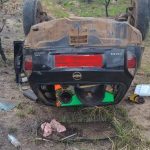 PRF encontra carro capotado e sem ocupantes na BR-174