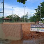 Quadra de areia na praça do Mirandinha é interditada após danos causados por chuvas intensas
