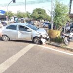 Motociclista fica ferido ao ser atingido por carro em avenida na zona Oeste de Boa Vista