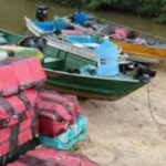 Operação contra tráfico de drogas termina com avião do PCC caído em lago em RR