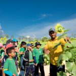 Alunos de Boa Vista visitam Campo de girassóis do CDT