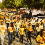 Centenas de pessoas participam da 1ª Caminhada Todos pela Vida, no parque do Rio Branco