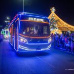 ‘Expresso Natalino’ leva crianças pelos principais pontos iluminados de Boa Vista