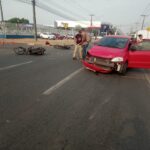 Motociclista fica ferido ao ser atingido por carro que invadiu contramão em Boa Vista