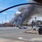 Incêndio atinge área de loteamento na zona Leste de Boa Vista
