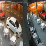 Raio cai em rua e assusta clientes de estabelecimento em Boa Vista; veja vídeo