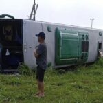Ônibus com quadrilha Junina Caipira sofre acidente na Bola do 500