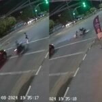 Mulher é atropelada por moto ao tentar atravessar avenida em Boa Vista; veja vídeo