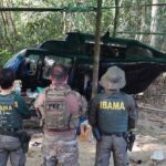 Ibama e PRF destroem mais um helicóptero do garimpo em Roraima