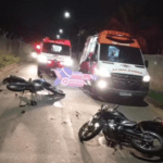 Motociclistas sem CNH ficam feridos após baterem de frente em acidente na zona Oeste de Boa Vista
