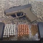 Pistolas e 146 munições são apreendidas pela PRF em Boa Vista