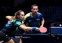 Calderano e Bruna Takahashi vão às quartas de duplas mistas do tênis de mesa na Suécia