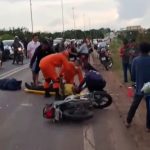 Acidente entre duas motos deixa uma mulher morta e adolescente ferido em Boa Vista