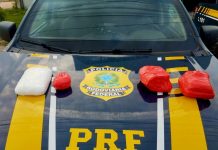 PRF prende mulher venezuelana com 3,6 kg de cocaína em ônibus na BR-174