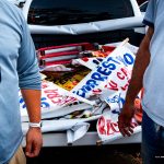 Faixas, placas e anúncios instalados de forma irregular são retirados das ruas de Boa Vista PROPAGANDA IRREGULAR