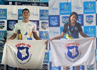 Atletas do Sinpol quebram recordes estaduais nos 200 metros borboleta e costas