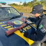 PRF apreende duas espingardas e munições na BR 401 em Cantá