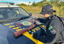 PRF apreende duas espingardas e munições na BR 401 em Cantá