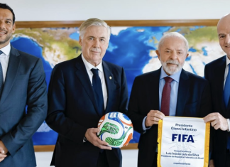 Em reunião, Lula e Samir Xaud tratam de grandes eventos do futebol no Brasil