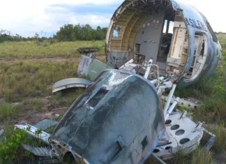 FAB leiloa destroços de avião que caiu há 10 anos na terra Yanomami em Roraima