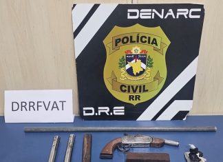 Polícia Civil desativa fábrica clandestina de armas e apreende drogas na zona Oeste de Boa Vista