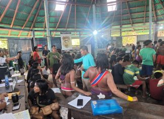 Mais de 30 atendimentos previdenciários são realizados pelo INSS em ação na TI Yanomami em Roraima INSS yanomami