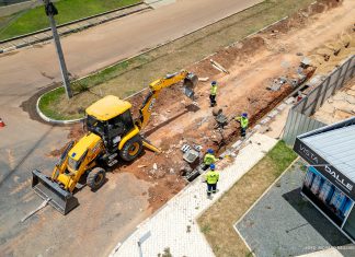 Prefeitura inicia obra de drenagem em cruzamento das avenidas Governador Anchieta e Getúlio Vargas semuc obra drenagem