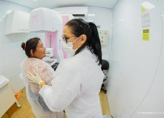 Prefeitura Com Você leva Carreta da Mulher ao Baixo São Marcos com exames e consultas saúde mamografia prefeitura com você