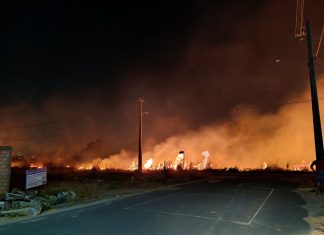 Incêndio de grandes proporções atinge área entre Murilo Teixeira e Caburaí em Boa Vista incêndio