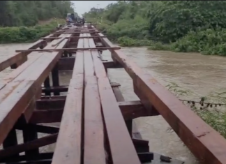 Ponte começa a ceder na RR-203 e moradores relatam isolamento na Serra do Tepequém