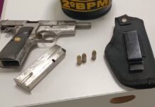 Homem é preso após invadir casa, agredir familiar e ameaçar moradores com pistola adulterada