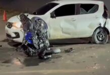 Motociclista fica ferido após colisão em cruzamento no Caimbé