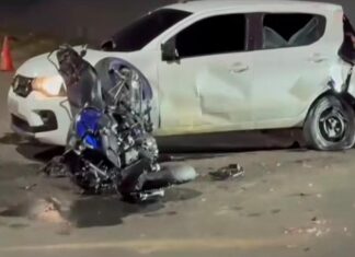 Motociclista fica ferido após colisão em cruzamento no Caimbé