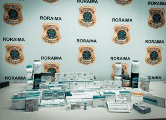 PF prende dois suspeitos com anabolizantes e medicamentos contrabandeados no Aeroporto de Boa Vista