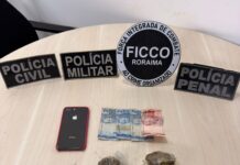Operação integrada fecha ponto de tráfico e apreende drogas em Rorainópolis