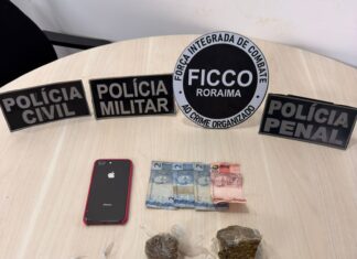 Operação integrada fecha ponto de tráfico e apreende drogas em Rorainópolis