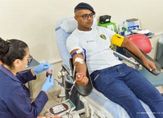 Guarda Municipal de Boa Vista realiza campanha de doação de sangue no Hemoraima após baixa nos estoques