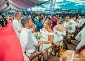 Casamento coletivo oficializa união de 265 casais no Parque do Rio Branco, em Boa Vista
